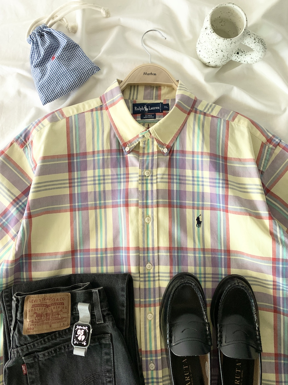 [ XL ] Polo Ralph Lauren 90&#039;s 1/2 Shirt (4893)